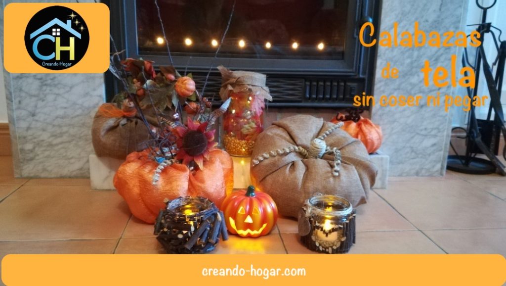 calabazas de tela sin coser ni pegar