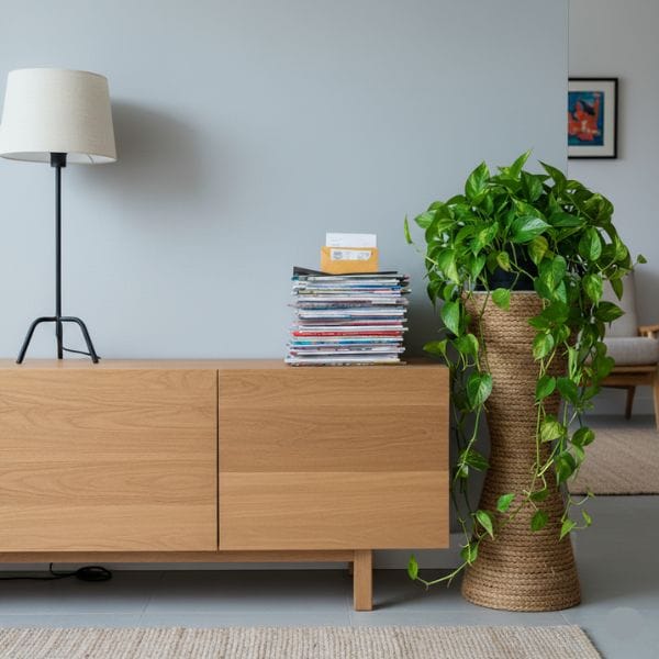 Apilar los papeles da sensación de orden visual.