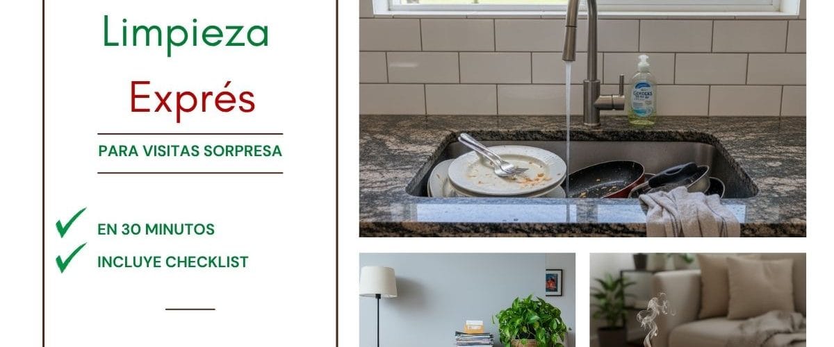 Guía de limpieza exprés en 30 minutos.