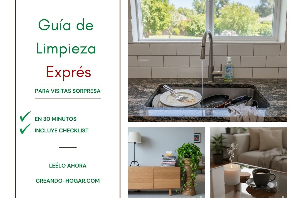 Guía de limpieza exprés en 30 minutos.