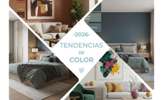 ¿Cansada del gris? Descubre las tendencias de color para 2026. Te cuento cómo usar los tonos tierra, azules serenos y acentos joya para un hogar único.